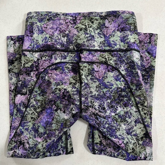 Lululemon Fast & Free Cropped Leggings Purple Iris Size 4 Nulux Fabric - Picture 4 of 13